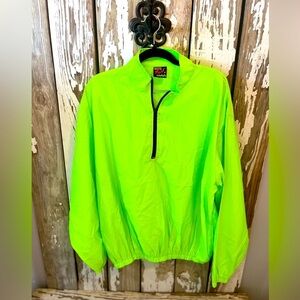 Surf Style 90’s Vintage Neon Green Pullover Jacket One Size